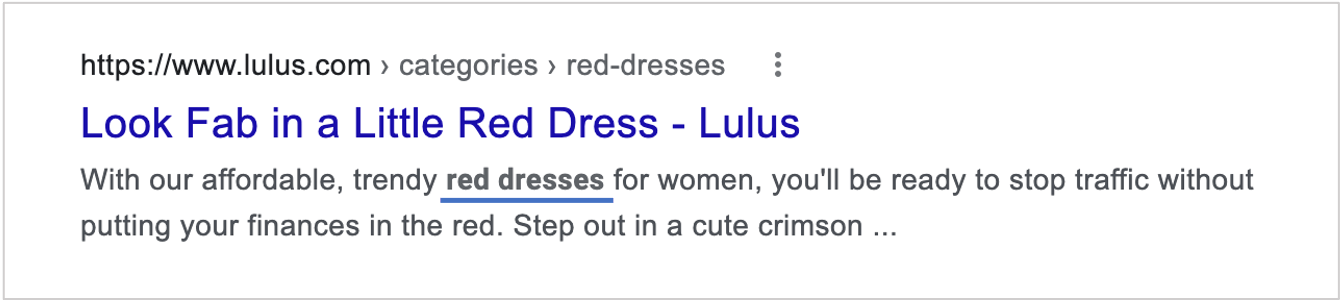 meta description by lulus